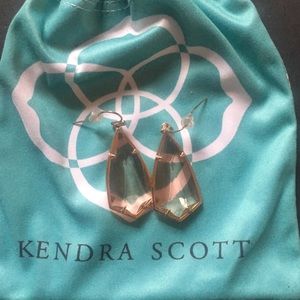 Kendra Scott Rose Quartz and Gold Alex Earrings